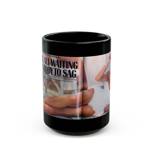 Joan Collins #498 (Vintage Female Icon) Black Coffee Mug 15oz - Go Mug Yourself
