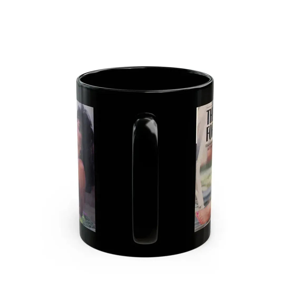 Joan Collins #498 (Vintage Female Icon) Black Coffee Mug - Go Mug Yourself