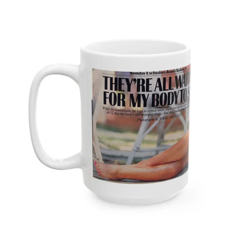 Joan Collins #498 (Vintage Female Icon) White Coffee Mug - Go Mug Yourself
