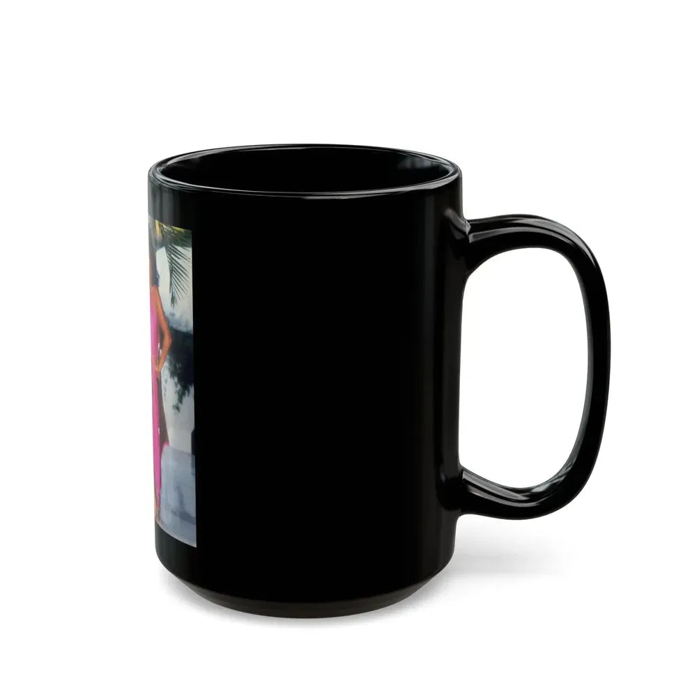 Joan Collins #499 (Vintage Female Icon) Black Coffee Mug - Go Mug Yourself