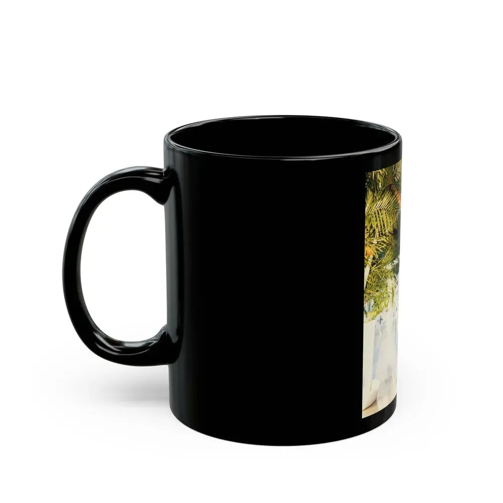 Joan Collins #499 (Vintage Female Icon) Black Coffee Mug - Go Mug Yourself