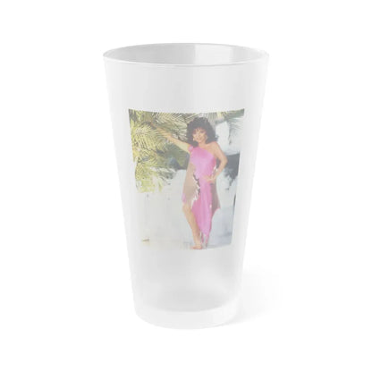 Joan Collins #499 (Vintage Female Icon) Frosted Pint Glass 16oz 16oz Frosted - Go Mug Yourself