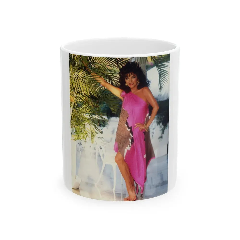 Joan Collins #499 (Vintage Female Icon) White Coffee Mug 11oz - Go Mug Yourself