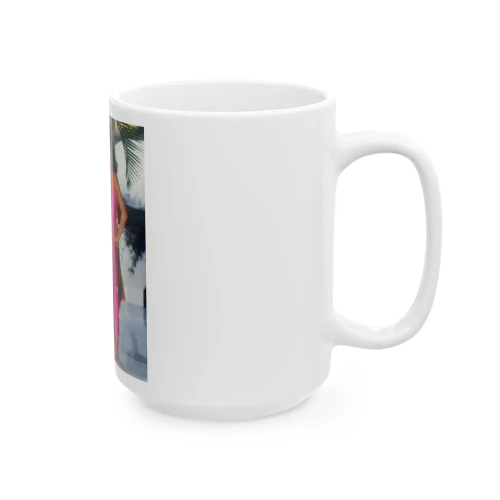 Joan Collins #499 (Vintage Female Icon) White Coffee Mug - Go Mug Yourself