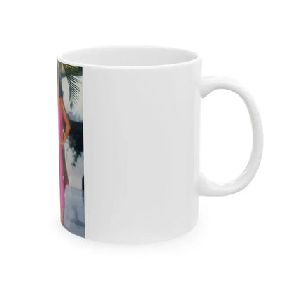 Joan Collins #499 (Vintage Female Icon) White Coffee Mug - Go Mug Yourself