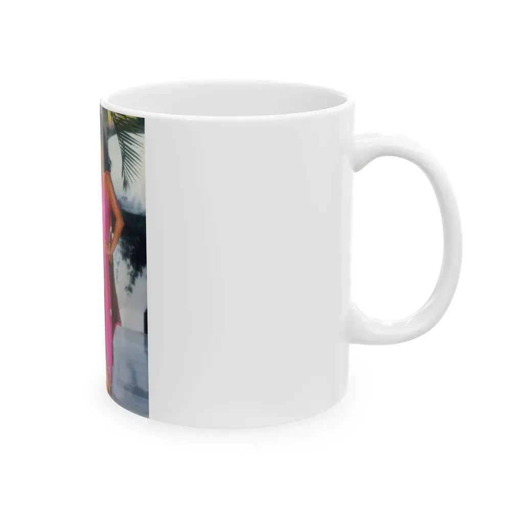 Joan Collins #499 (Vintage Female Icon) White Coffee Mug - Go Mug Yourself