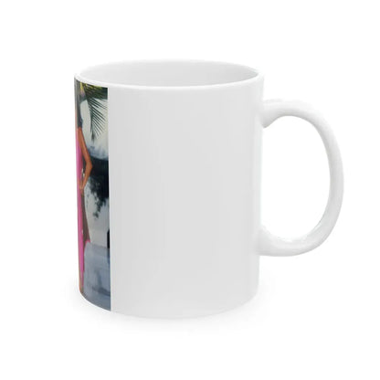 Joan Collins #499 (Vintage Female Icon) White Coffee Mug - Go Mug Yourself