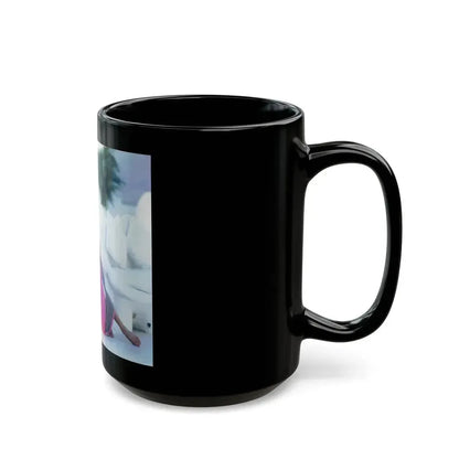 Joan Collins #507 (Vintage Female Icon) Black Coffee Mug - Go Mug Yourself