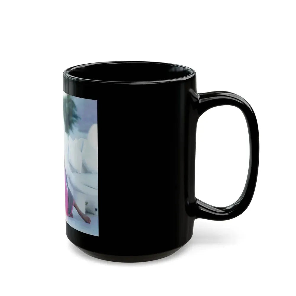 Joan Collins #507 (Vintage Female Icon) Black Coffee Mug - Go Mug Yourself