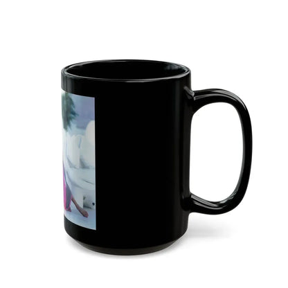 Joan Collins #507 (Vintage Female Icon) Black Coffee Mug - Go Mug Yourself