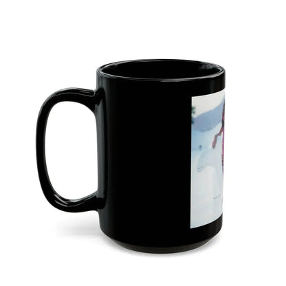 Joan Collins #507 (Vintage Female Icon) Black Coffee Mug - Go Mug Yourself