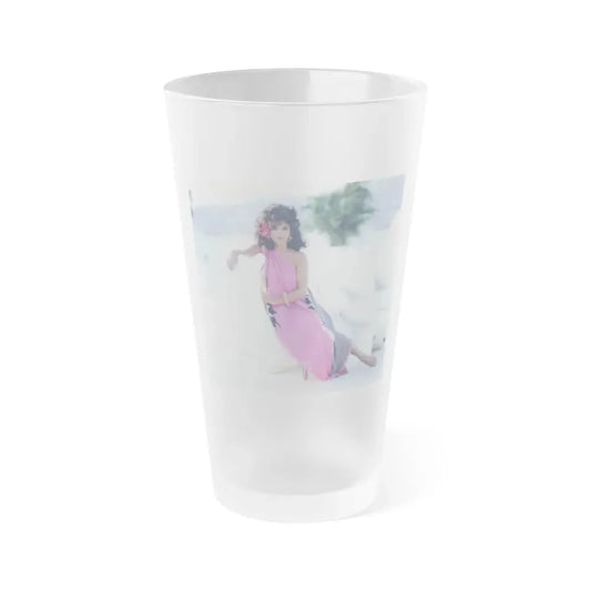 Joan Collins #507 (Vintage Female Icon) Frosted Pint Glass 16oz 16oz Frosted - Go Mug Yourself