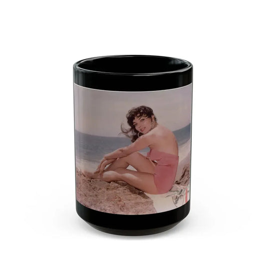 Joan Collins #513 (Vintage Female Icon) Black Coffee Mug 15oz - Go Mug Yourself