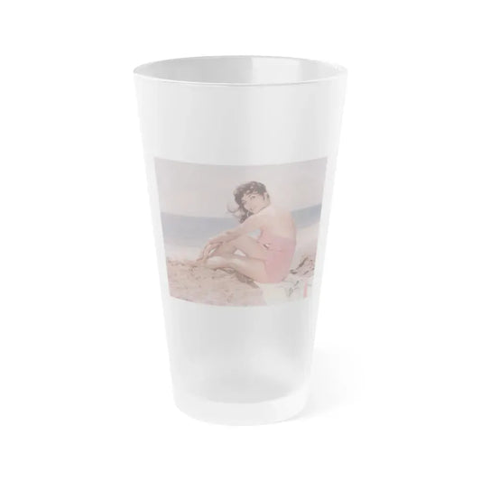 Joan Collins #513 (Vintage Female Icon) Frosted Pint Glass 16oz 16oz Frosted - Go Mug Yourself
