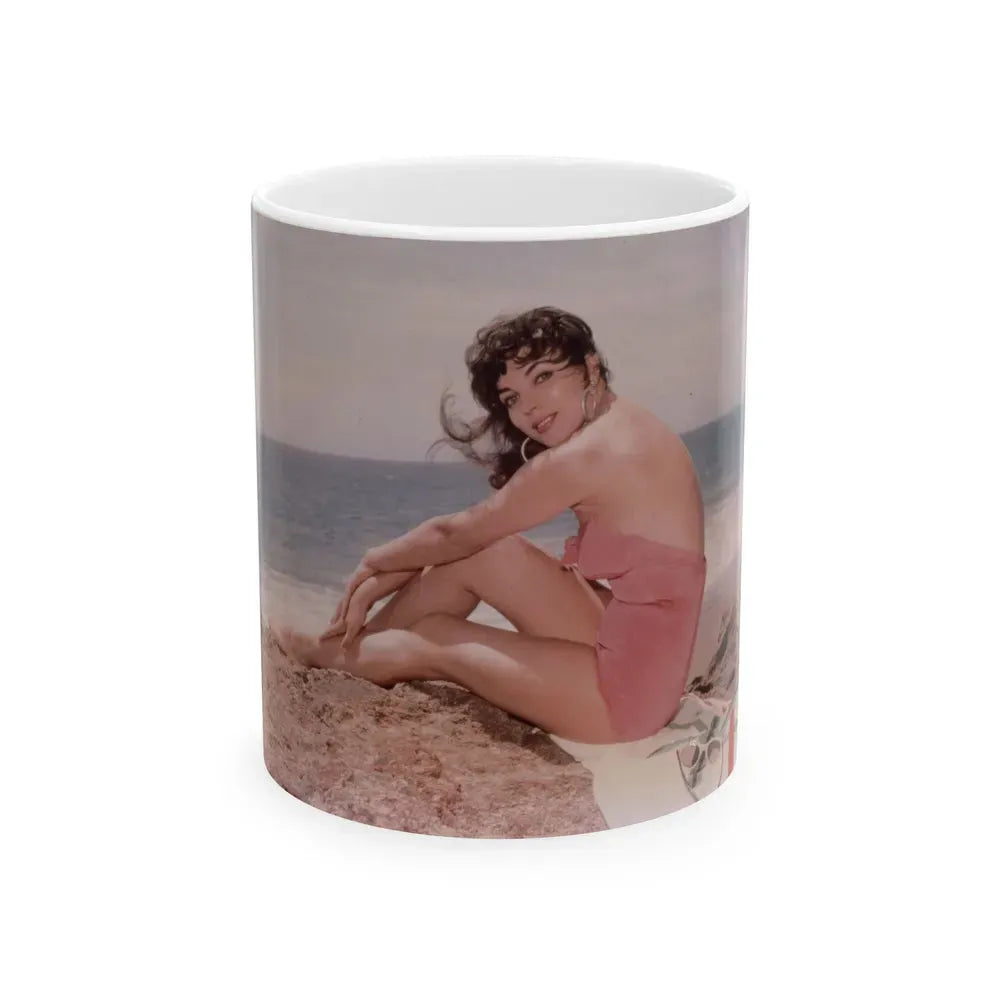 Joan Collins #513 (Vintage Female Icon) White Coffee Mug 11oz - Go Mug Yourself