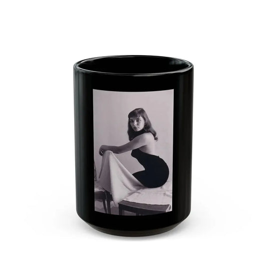 Joan Collins #515 (Vintage Female Icon) Black Coffee Mug 15oz - Go Mug Yourself
