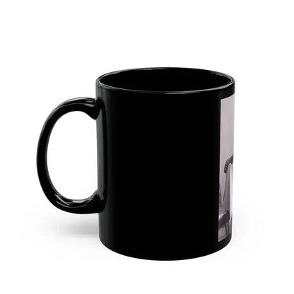 Joan Collins #515 (Vintage Female Icon) Black Coffee Mug - Go Mug Yourself