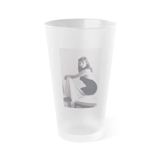 Joan Collins #515 (Vintage Female Icon) Frosted Pint Glass 16oz 16oz Frosted - Go Mug Yourself