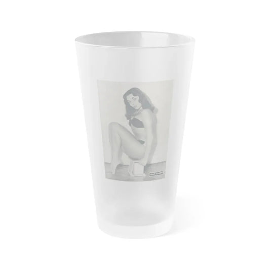 Joan Collins #516 (Vintage Female Icon) Frosted Pint Glass 16oz 16oz Frosted - Go Mug Yourself
