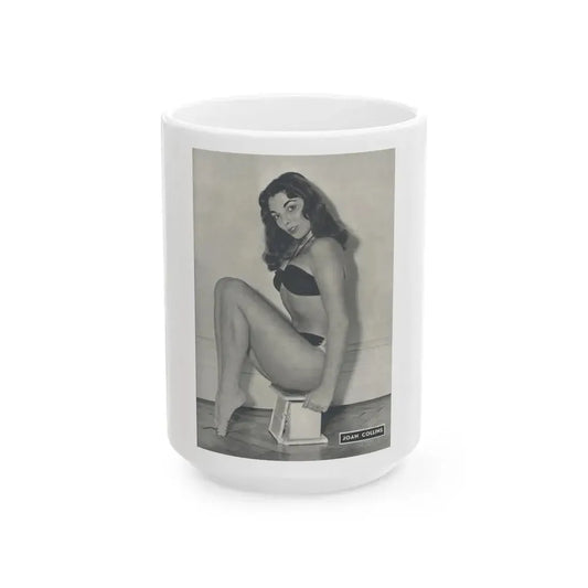 Joan Collins #516 (Vintage Female Icon) White Coffee Mug 15oz - Go Mug Yourself