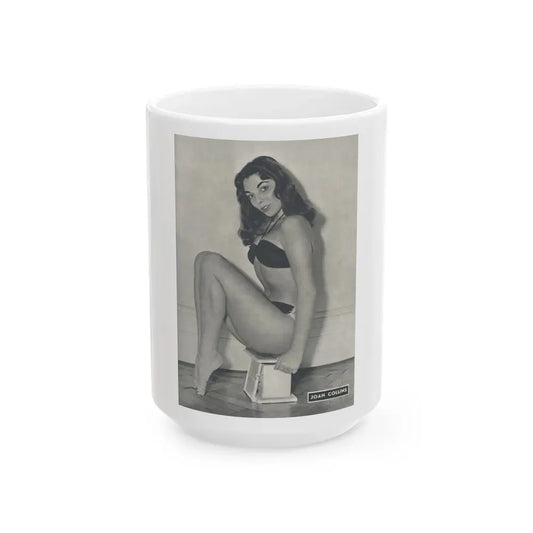 Joan Collins #516 (Vintage Female Icon) White Coffee Mug 15oz - Go Mug Yourself