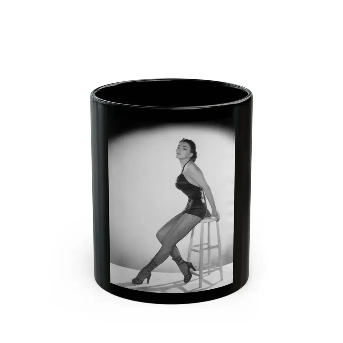 Joan Collins #517 (Vintage Female Icon) Black Coffee Mug 11oz - Go Mug Yourself
