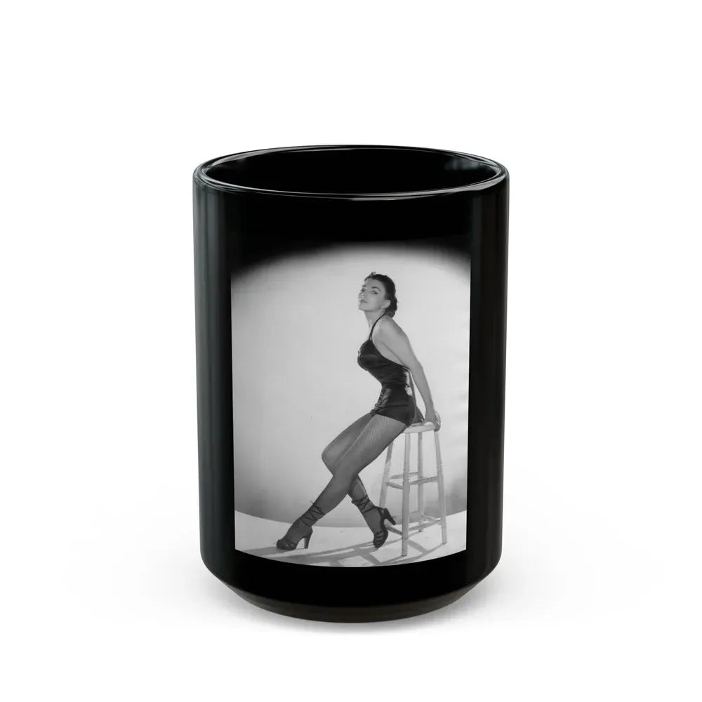 Joan Collins #517 (Vintage Female Icon) Black Coffee Mug 15oz - Go Mug Yourself