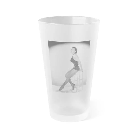 Joan Collins #517 (Vintage Female Icon) Frosted Pint Glass 16oz 16oz Frosted - Go Mug Yourself