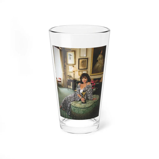 Joan Collins #518 (Vintage Female Icon) Pint Glass 16oz 16oz - Go Mug Yourself