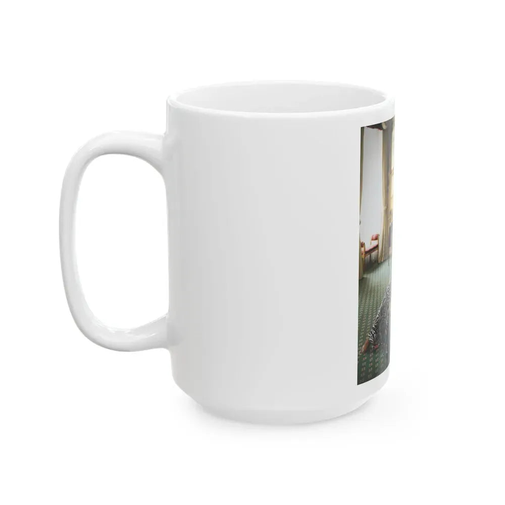 Joan Collins #518 (Vintage Female Icon) White Coffee Mug - Go Mug Yourself