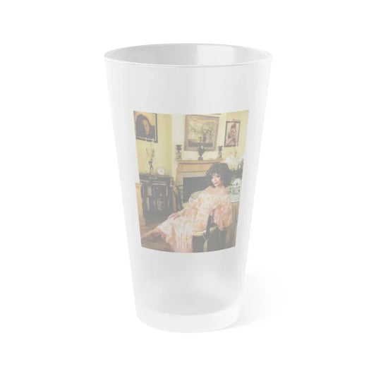 Joan Collins #519 (Vintage Female Icon) Frosted Pint Glass 16oz 16oz Frosted - Go Mug Yourself