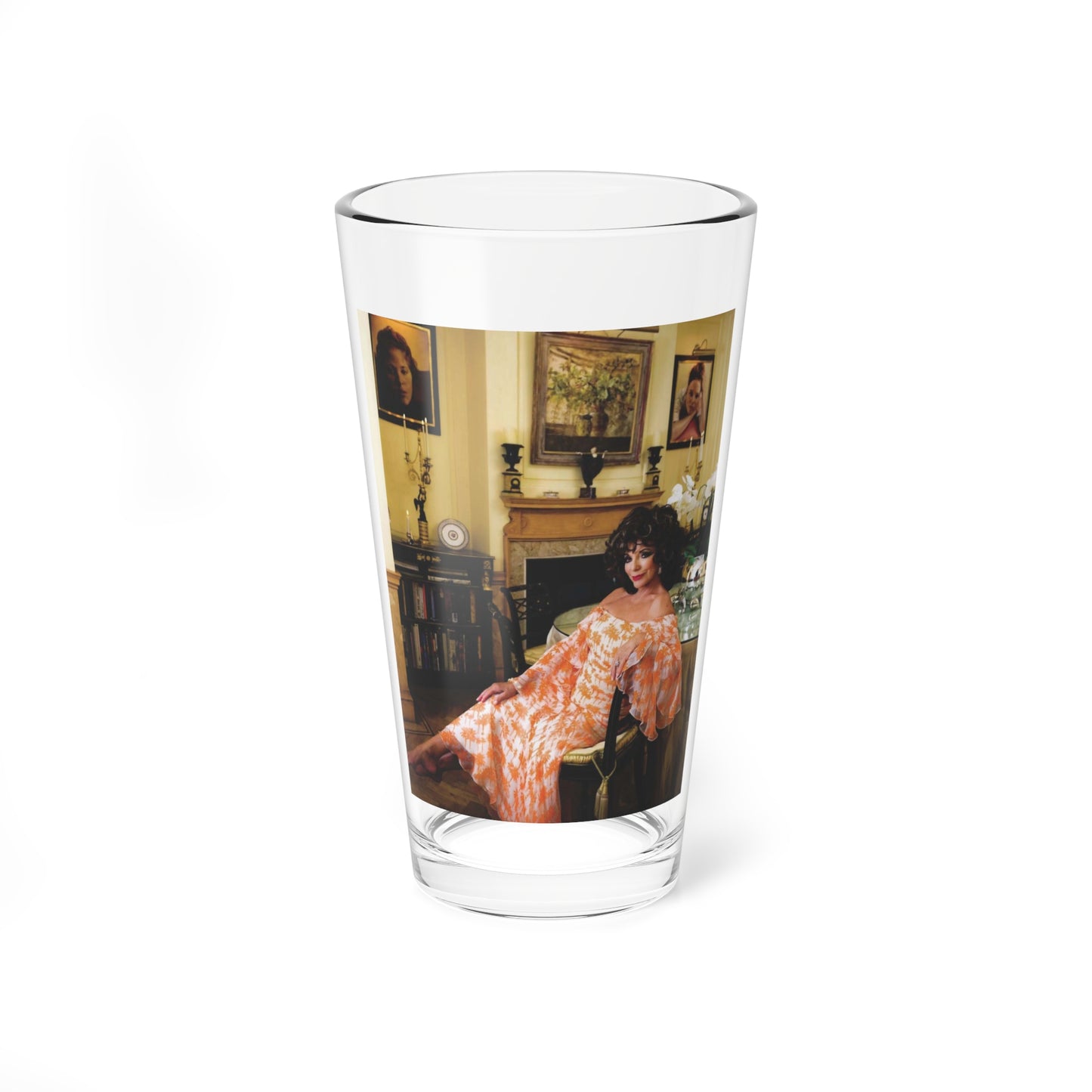 Joan Collins #519 (Vintage Female Icon) Pint Glass 16oz-16oz-Go Mug Yourself