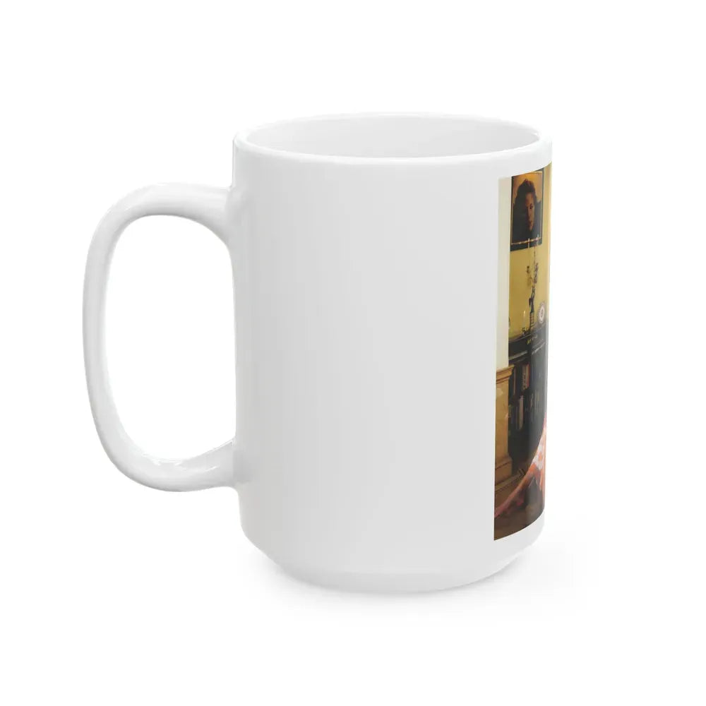 Joan Collins #519 (Vintage Female Icon) White Coffee Mug - Go Mug Yourself