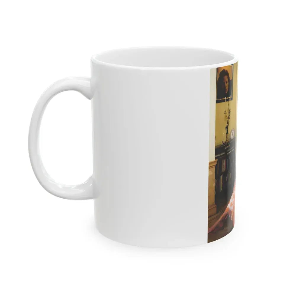 Joan Collins #519 (Vintage Female Icon) White Coffee Mug - Go Mug Yourself