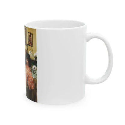 Joan Collins #519 (Vintage Female Icon) White Coffee Mug - Go Mug Yourself
