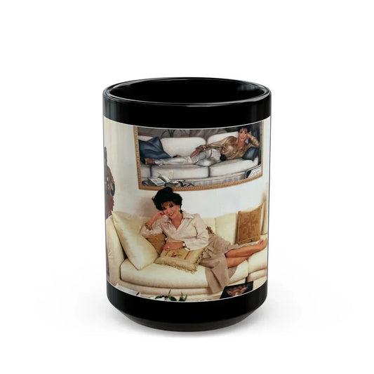 Joan Collins #522 (Vintage Female Icon) Black Coffee Mug 15oz - Go Mug Yourself