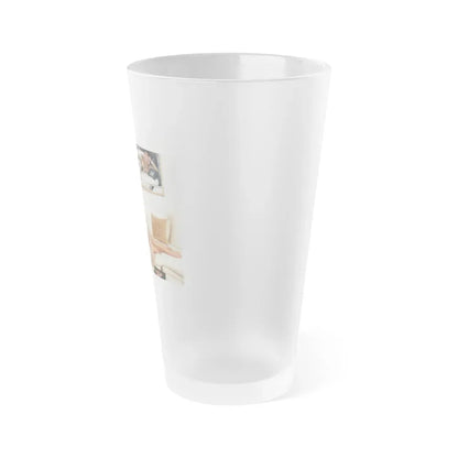Joan Collins #522 (Vintage Female Icon) Frosted Pint Glass 16oz - Go Mug Yourself