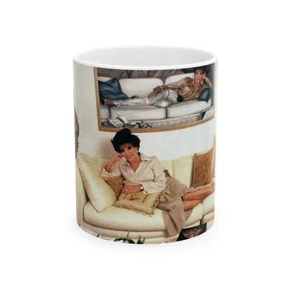 Joan Collins #522 (Vintage Female Icon) White Coffee Mug 11oz - Go Mug Yourself