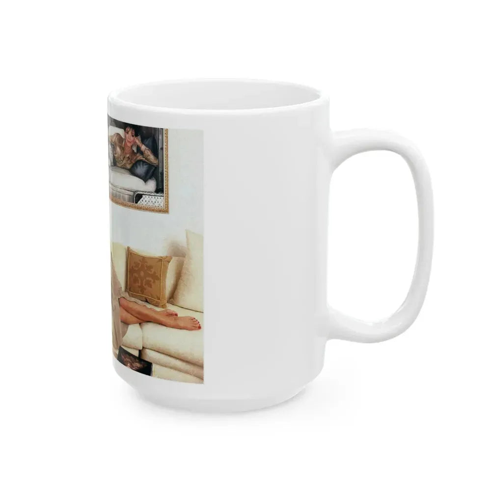 Joan Collins #522 (Vintage Female Icon) White Coffee Mug - Go Mug Yourself