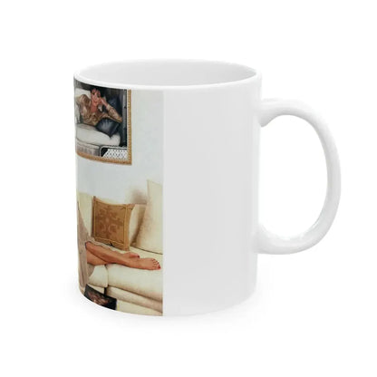 Joan Collins #522 (Vintage Female Icon) White Coffee Mug - Go Mug Yourself