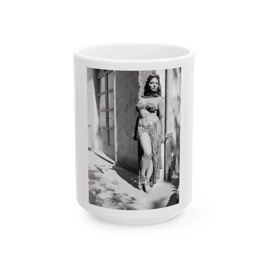 Joan Collins #524 (Vintage Female Icon) White Coffee Mug 15oz - Go Mug Yourself