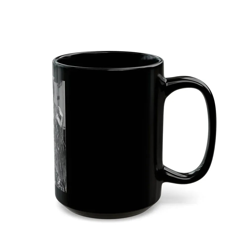 Joan Collins #525 (Vintage Female Icon) Black Coffee Mug - Go Mug Yourself