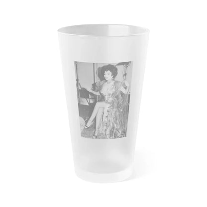Joan Collins #525 (Vintage Female Icon) Frosted Pint Glass 16oz 16oz Frosted - Go Mug Yourself