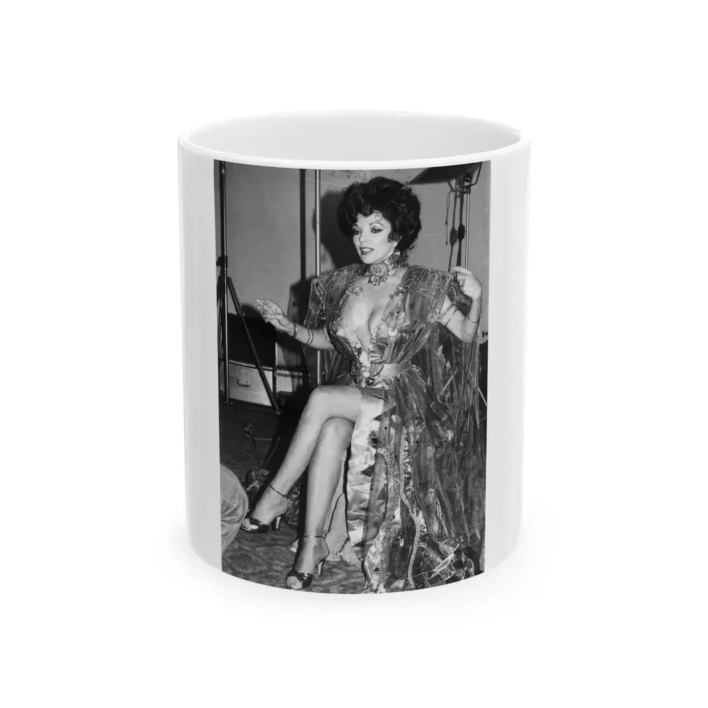 Joan Collins #525 (Vintage Female Icon) White Coffee Mug 11oz - Go Mug Yourself