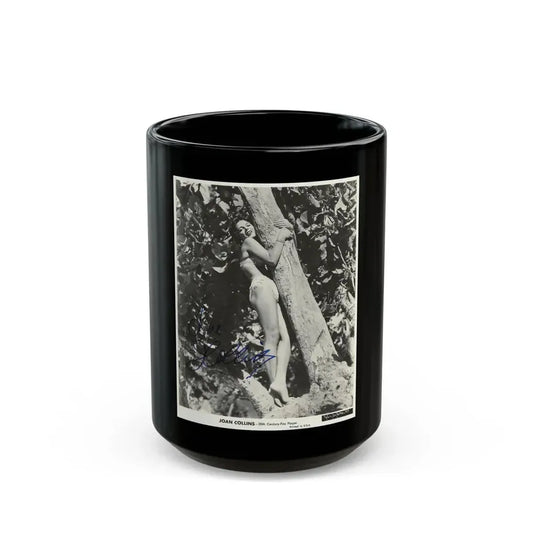Joan Collins #527 (Vintage Female Icon) Black Coffee Mug 15oz - Go Mug Yourself