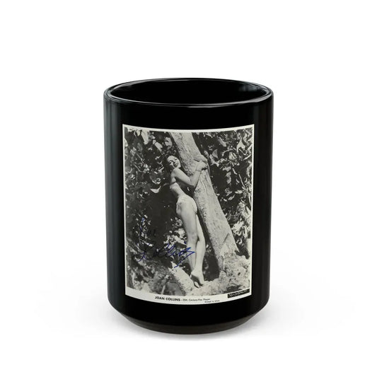 Joan Collins #527 (Vintage Female Icon) Black Coffee Mug 15oz - Go Mug Yourself