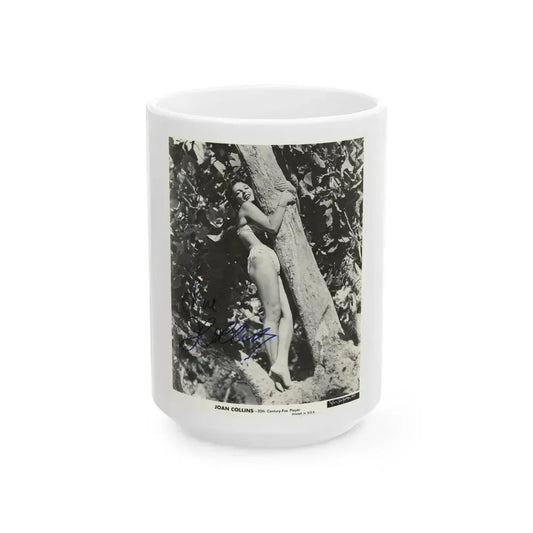 Joan Collins #527 (Vintage Female Icon) White Coffee Mug 15oz - Go Mug Yourself