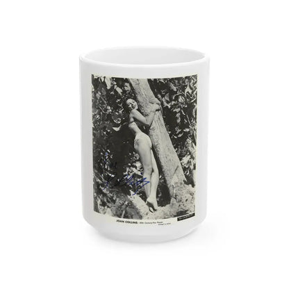 Joan Collins #527 (Vintage Female Icon) White Coffee Mug 15oz - Go Mug Yourself