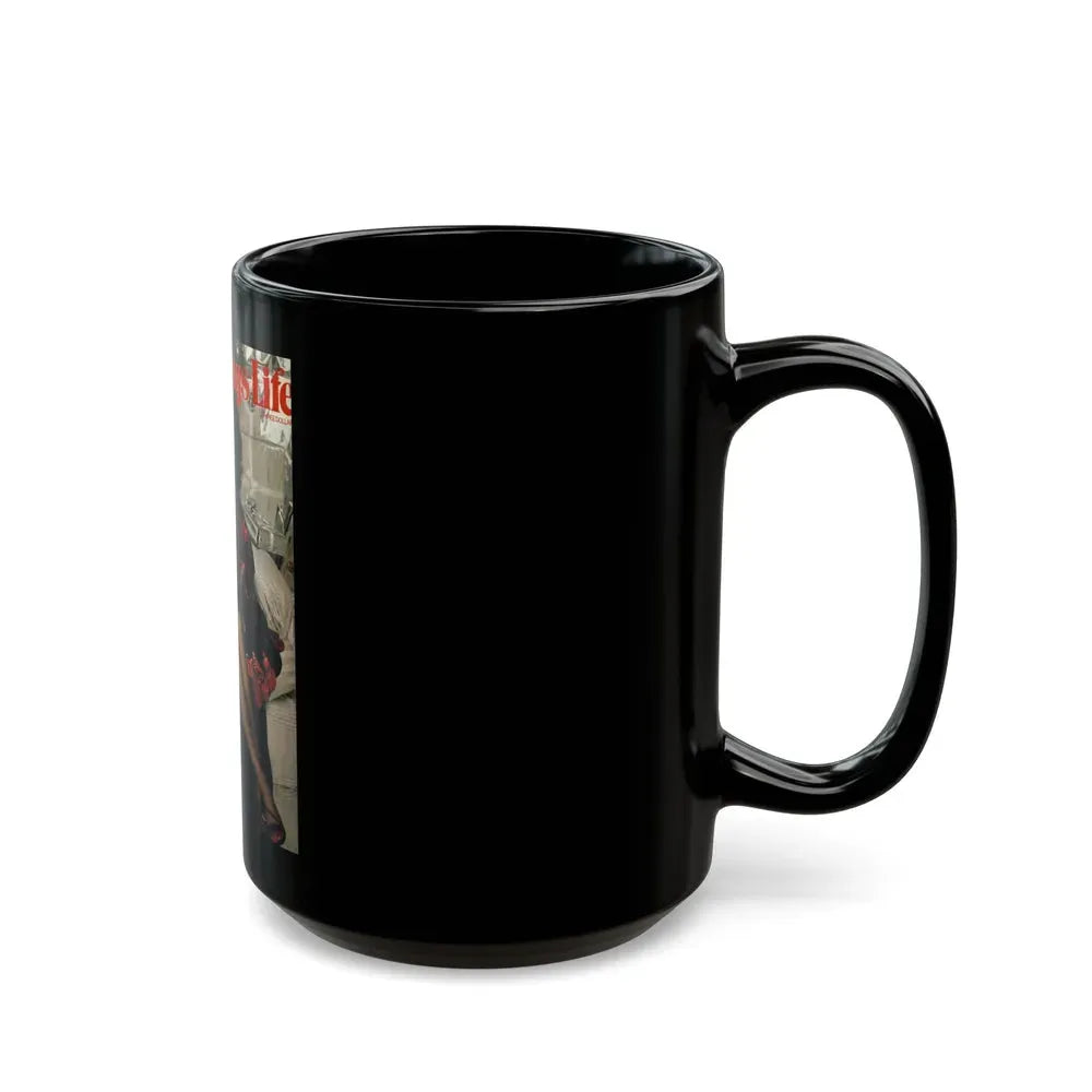 Joan Collins #528 - Mag. Cover (Vintage Female Icon) Black Coffee Mug - Go Mug Yourself