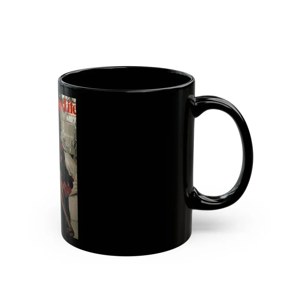 Joan Collins #528 - Mag. Cover (Vintage Female Icon) Black Coffee Mug - Go Mug Yourself